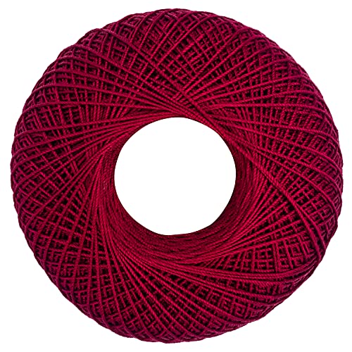 Image of Coats Crochet Aunt Lydia's Crochet, Cotton Classic Size 10, Burgundy (154-492)
