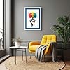 Mind in Bloom Modern Framed Wall Art Print A2 (59.4×42cm) Oak, Wall Decor for Living Room, Bedroom, Office & Home, Ready to Hang, Art Gift #1