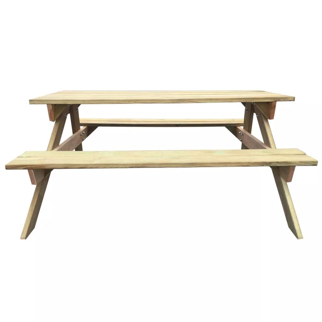 SHUJING Picknicktisch, Bierzeltgarnitur, Biertischgarnitur, Beer Pong Tisch, Bierbankgarnitur, Gartenmöbel Set, Biertisch, 150x135x71,5 cm Holz