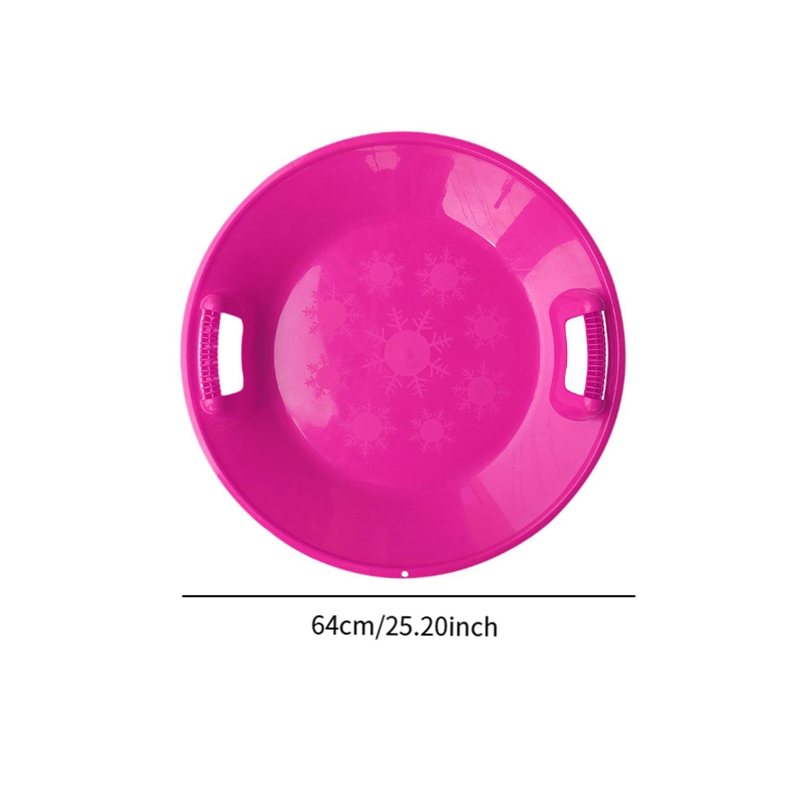 Luge Ronde pour La Neige, Toboggan à Neige, Toboggan Haute Performance, Luge à Pousser pour l'herbe et Le Sable, Piste de Luge pour Adultes, Garço, Pink L