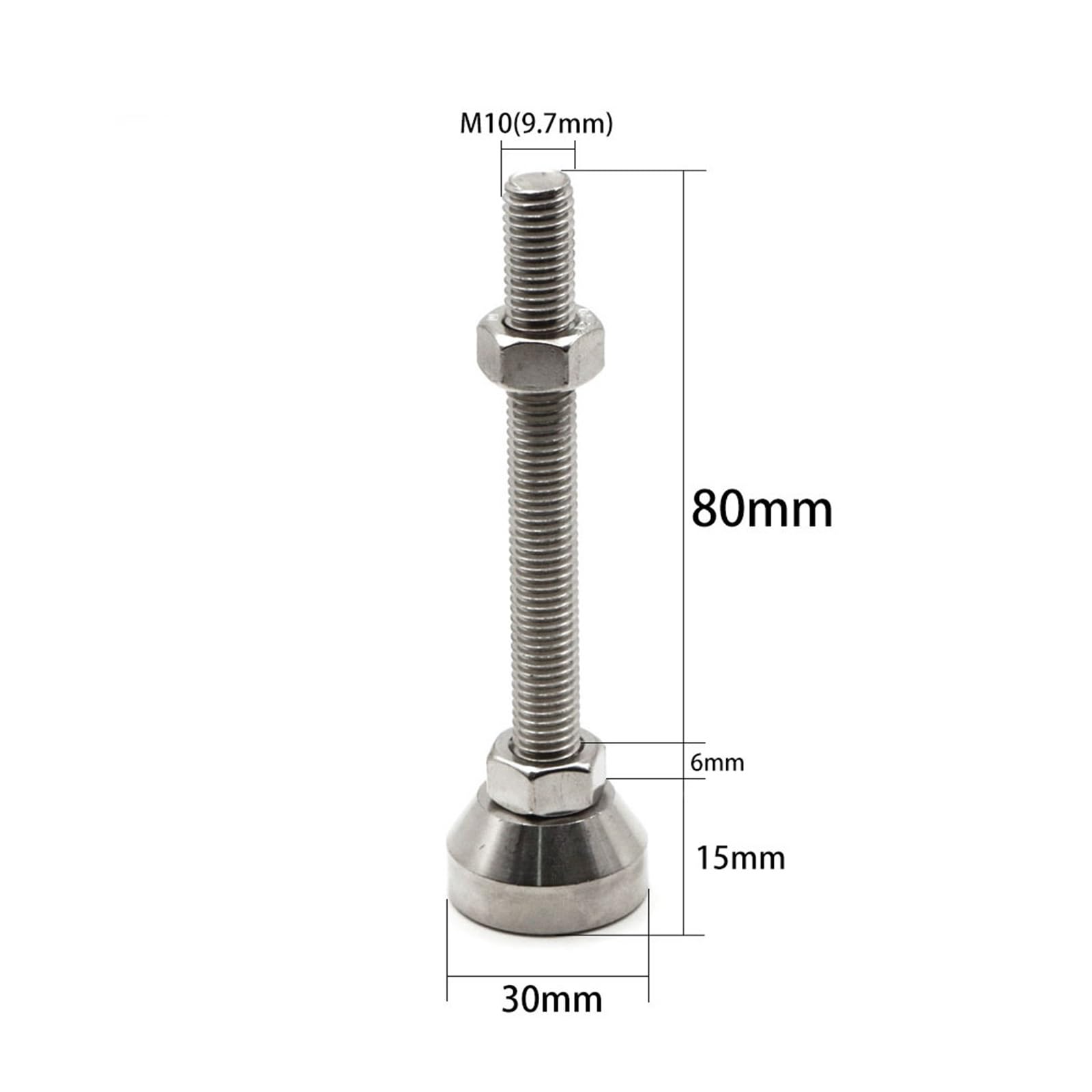 4 pezzi piedini regolabili tazze diametro 30mm macchina fissa in acciaio inossidabile 304 for gambe di supporto equilibrio industriale/mobili