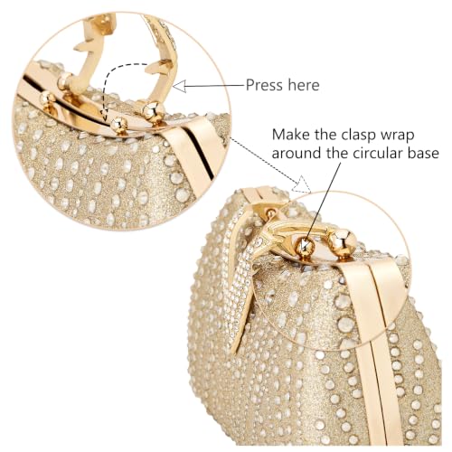 Image of SH Clutch Purse Rhinestone Clutch Purses for Women Glitter Prom Purse