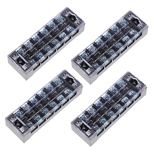 WOONEKY Bloque De Terminales De Doble 5 Tiras De Tornillo Resistente a Clemas Electricas