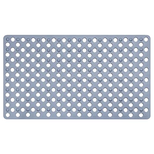 Tapis de bain antidérapant extra long en TPE avec ventouses et drainage efficace pour douche - 2