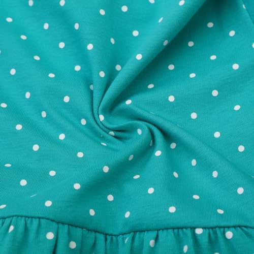 Image of Girls Cotton Long Sleeve Casual Cartoon Appliques Striped Jersey Dresses
