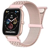 ▲Materiales De Alta Calidad: Hatolove 20mm Nylon Pulsera para la muñeca está hecha de nailon tejido de primera calidad, que es suave, liviano, transpirable y flexible, lo que le brinda una experiencia de uso cómoda. Sin bordes afilados, sin arañazos en la piel.