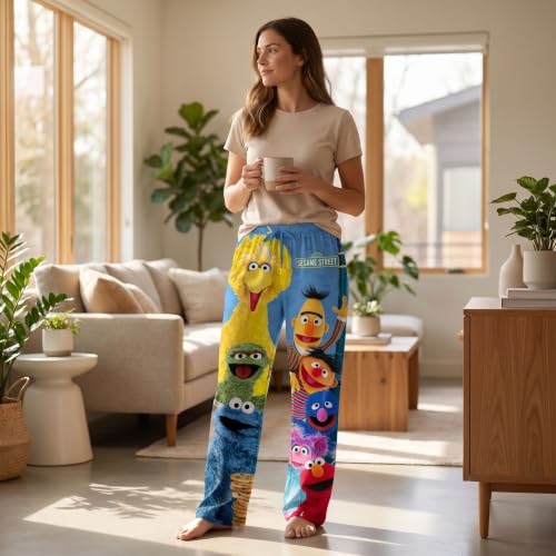 Image of BRIEF INSANITY Sesame Street Character Pajama Pants for Men & Women - Soft Loose-Fit Lounge Bottoms with Side Pockets