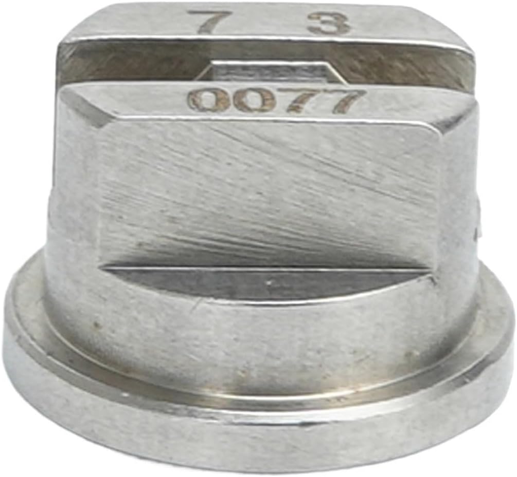 SS304/316 Recessed Tip Flat Fan Spray Nozzle, 0-110° Adjustable Angle 0.10mm Precision Orifice for Industrial Coating & Metal Processing(800050-SS 304)