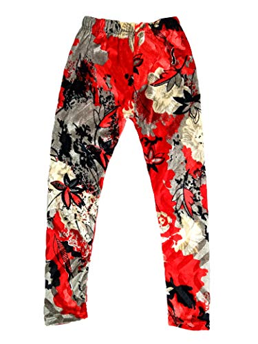 Image of indi weaves Girls Printed Velvet Leggings Pack of 5