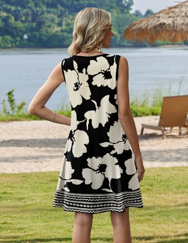 Image of Zeagoo Womens Summer Dress 2026 Sleeveless Casual A-Line Tshirt Sundresses
