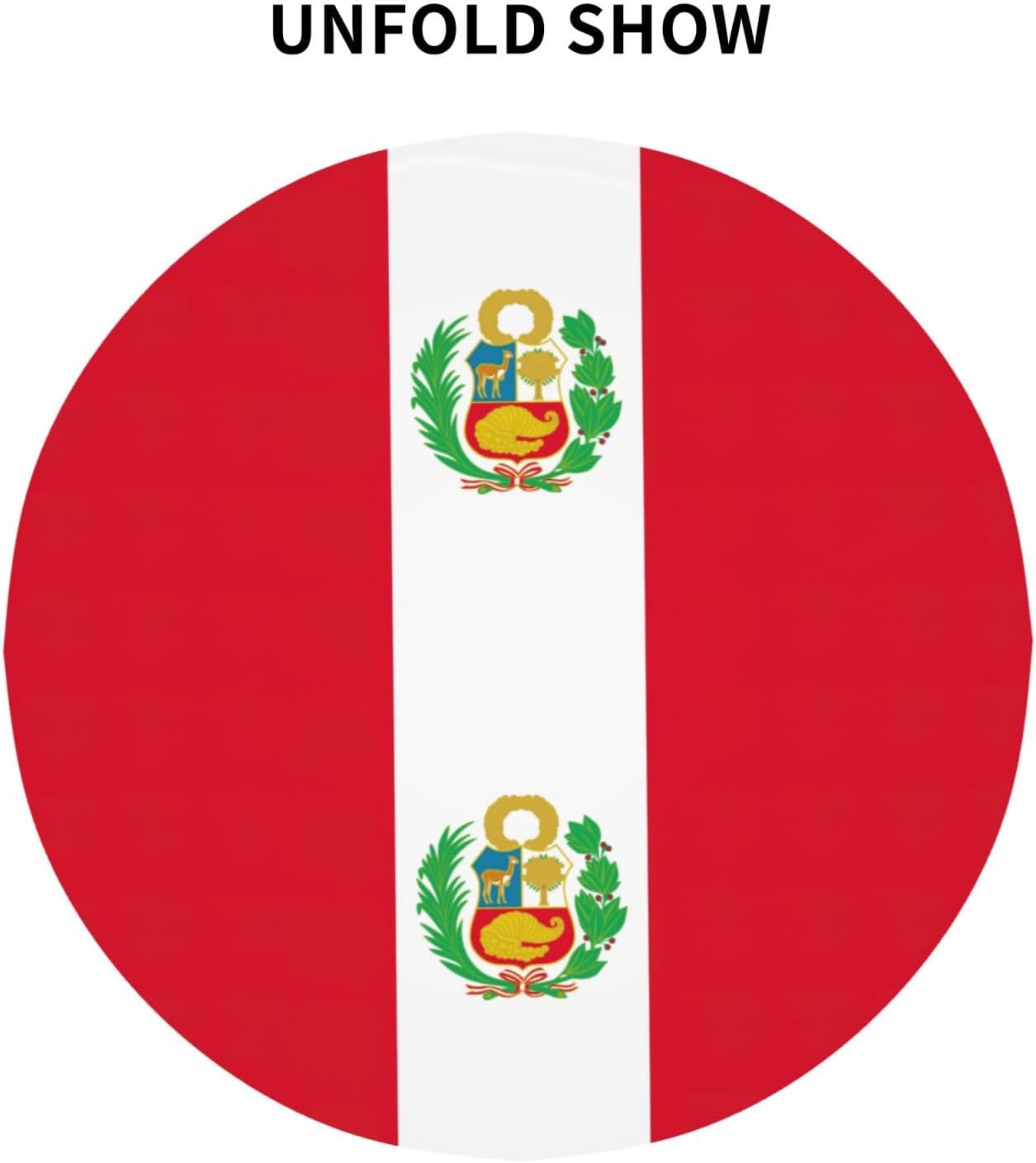 Flag of Peru Print Wrinkle Free Dining Table Cover for Birthday Party Farmhouse Tablecloths Up to 60 x 60 Inches