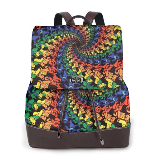 Sac à dos de voyage polyvalent imprimé tie-dye, idéal pour les loisirs et le travail