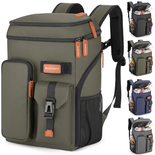Insulated Cooler Backpack,33 Cans Multifunctional Double Deck Leakproof Cooler Bag
