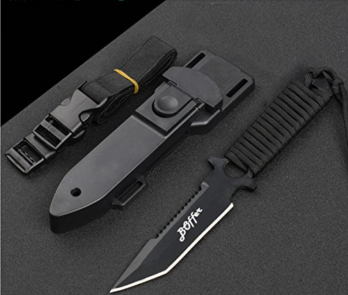 Dive Knife Scuba Diving Knife, Black Tactical Sharp Blade Knives, Divers Dive Tool With 2 Types Sheaths,Sawing Edge And 2 Pairs Leg Straps For Snorkeling,Hunting,Camping #TOP3