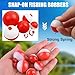 SILANON Fishing Bobbers Set Hard ABS Fishing Floats Bulk Snap on Round Bobbers for Fishing Push Button Fishing Bobbers Floats Assortment Red and White Buoy Floats 0.5-2.5inch