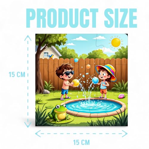 Image of Fiddlys Single Layered Wooden Jigsaw Puzzle Games for Children & Kids -9 Pieces Age 2 3 4 5 6 Year Old Years Old Girls & Boys Animals Jigsaw Puzzle (Pack of 4 Season)
