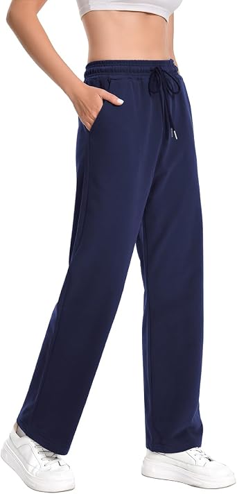 Women Cotton Sweatpants Lounge Pants with Slant Side Pockets 29 Inseam