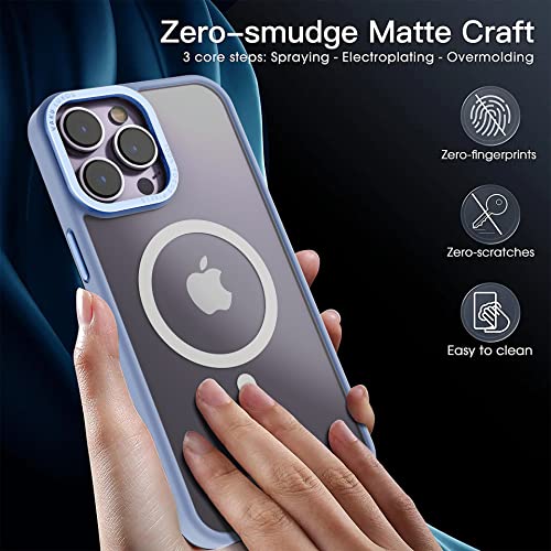 Image of eller sante Trans Armor MagPro for iPhone 14 Pro Case Cover, 6 Feet Drop, Metal Ring Camera Protection, Shockproof, Scratch Resistant, Slim, Compatible with MagSafe Back Cover - Sierra Blue