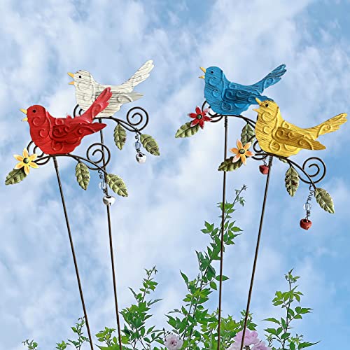 Wkhomedeco BIRD GARDEN PICK 4 Pack Birds Metal Decorative Garden Stakes thumb #7