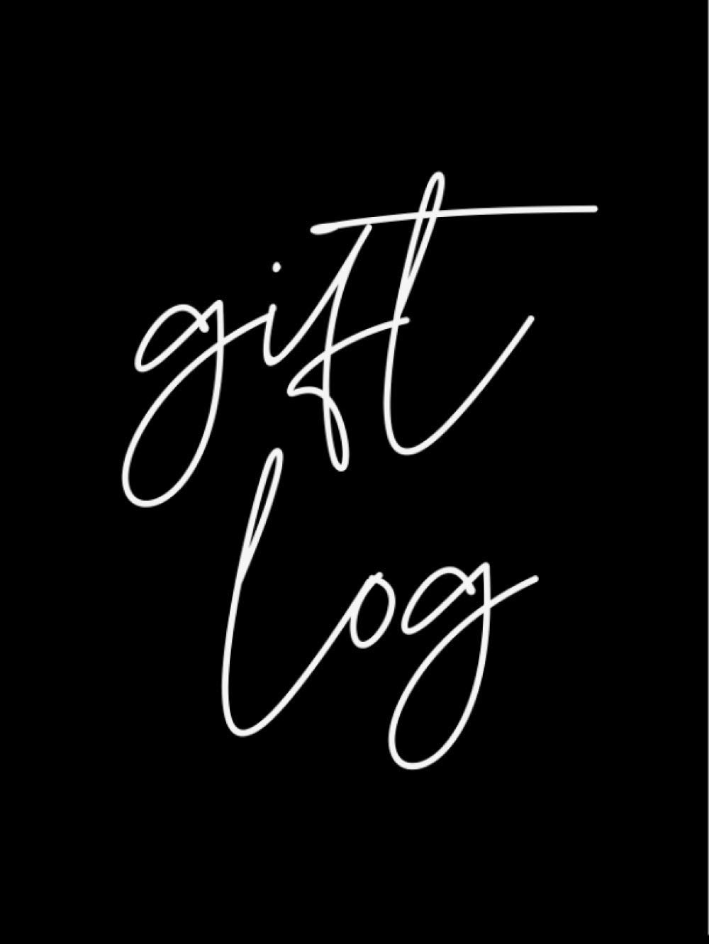 Gift log: Modern gift tracker registry for wedding, baby shower, anniversary, graduation - 8.25 x 11 inches