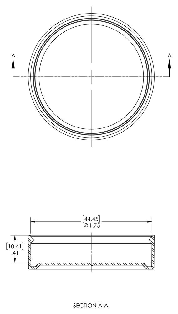 Caplugs 99394814 Plastic Cap for Split-Flange Connections. SF-16, PE-LD, to Cap Nominal Flange Size 1 to Cap Ferrule Size -