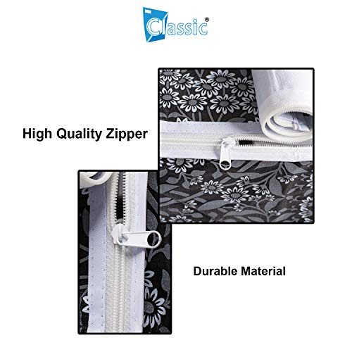 Image of Classic Top Load Washing Machine Cover Suitable for LG 6 Kg, 6.2 Kg, 6.5 Kg, 7 Kg (56cmsX56cmsX85cms, Black Flower)