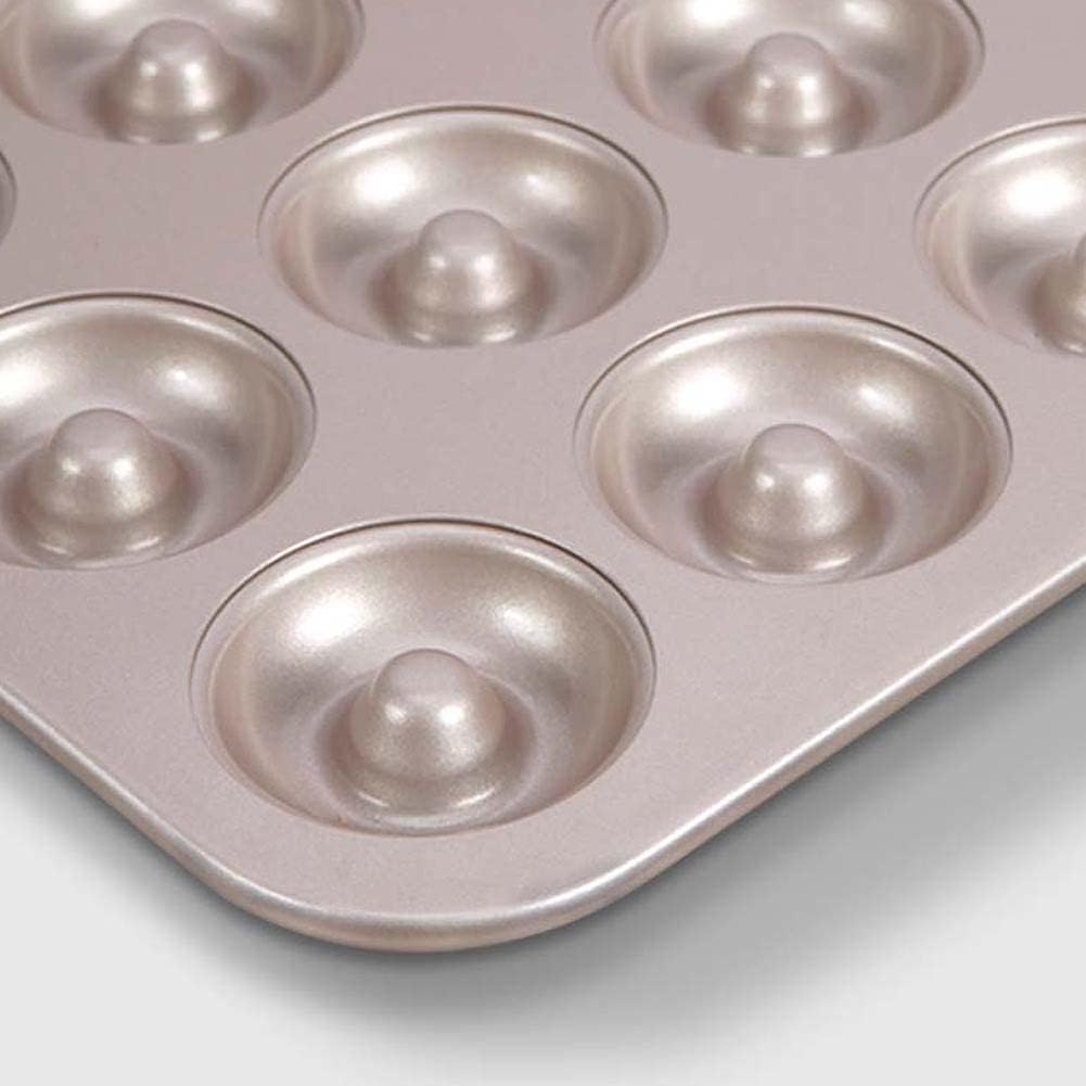 CANDeal Mini Donut Pan Non-Stick 20-Cavity Small Donut Tray Heavy Gauge Bite Size Inch Doughnut Pans for Baking