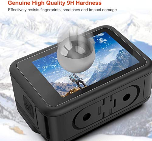 Image of M.G.R.J HD Clear 9H Hardness Tempered Glass Screen Protector for GoPro Hero 12 / GoPro Hero 11 / GoPro Hero 10 / GoPro Hero 9 (Front /Back Glass & Display Film) (3 P'cs Set)