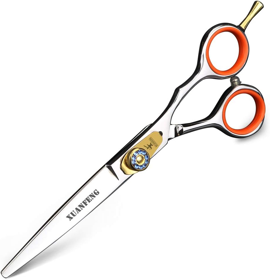 Professional Japanese 440C Steel Hair Scissors 6 Inch Cutting Scissors and Thinning Scissors Set Hairdressing Tools for Hairdresser Hairstyle (2pcs)