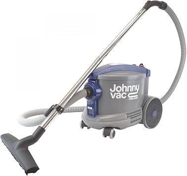 Johnny Vac Commercial Canister Vacuum - On-Board Tools - Paper Bag - Grey & Yellow