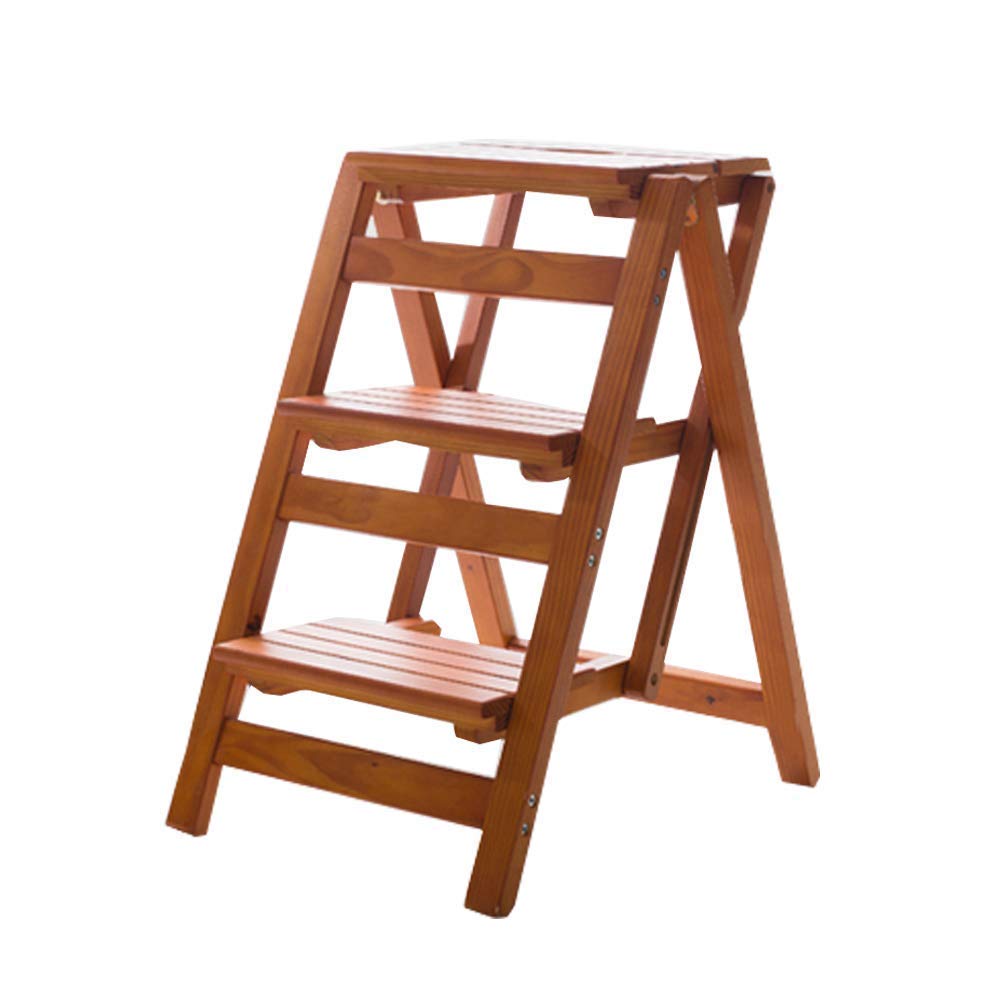 Cxvhsertwr #4 Ladders For Home, Solid Wood Step Stool Ladder Chair Multifunction(#4)