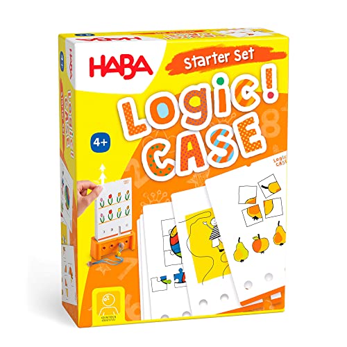 HABA Logic! CASE Starter Set - Brain Teaser Puzzles and Car Games for Kids Ages 4-8, A Handheld Game to Develop Critical Thinking for Kids