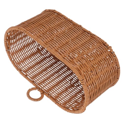 Cesta de plástico para pared LALAFINA marrón de efecto tejido 2