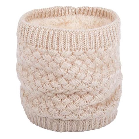 ANGTUO Unisex Knitted Scarf Thick Winter Neck Warmer Soft Wrap Scarves Loop Infinity Neckerchief for Women and Men Outdoor Sports - Best Gift Cover