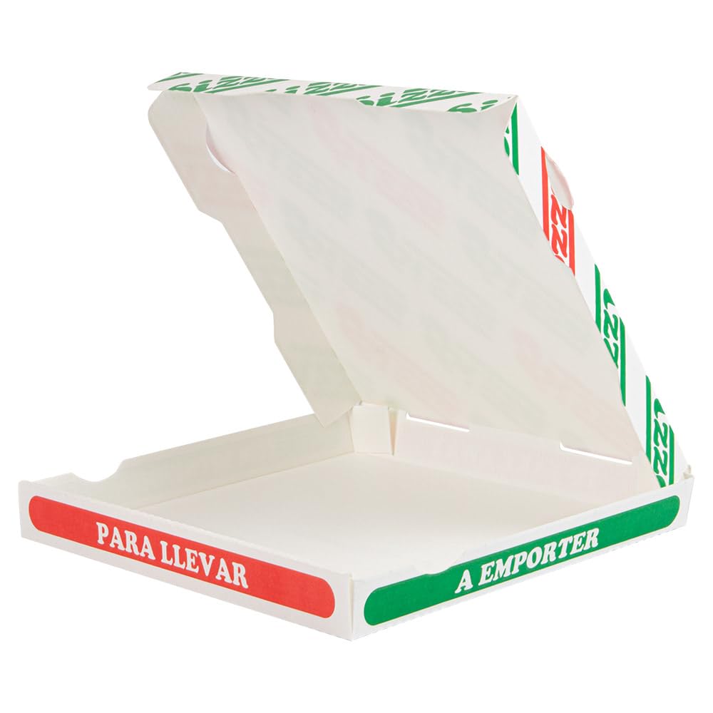Garcia de Pou Scatole per pizza Thepack 24 x 24 x 3 cm Bianco Cartone Ondulato Microcanale 330 G/M2