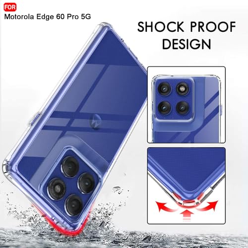 Image of TheGiftKart Ultra-Hybrid Crystal Clear Back Case Cover for Motorola Moto Edge 60 Pro 5G | Shockproof Design | Hard Back Cover Case for Motorola Moto Edge 60 Pro 5G (PC & TPU, Transparent)