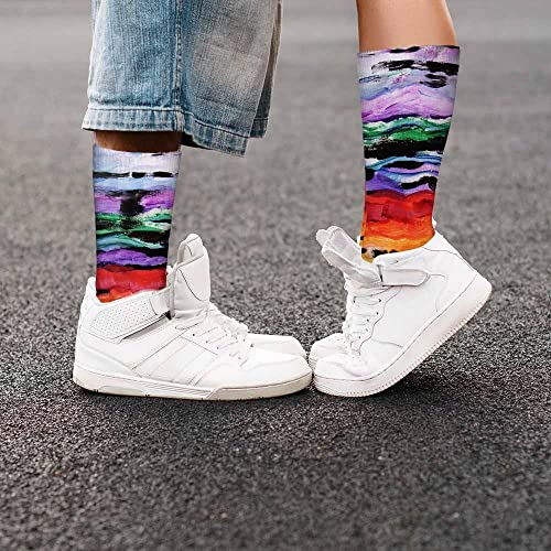 Image of Pehede Socks Mens Fun Dress Socks for Women Funny Novelty Crazy Design Socks