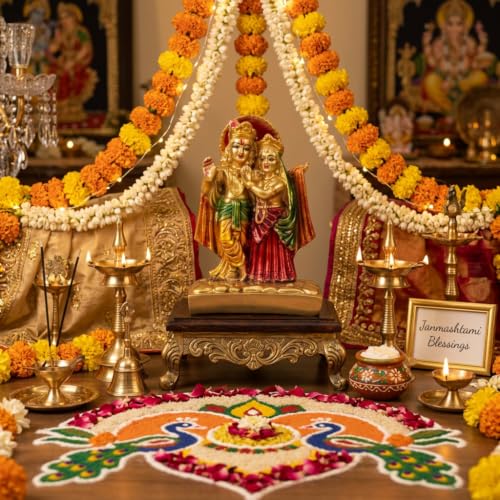 Image of ZAICUS Radha Krishna Idol for Home Temple, Pooja & Home Decor