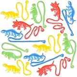 12 Dinosaurs Vinyl Sticky Hands Birthday Party Favors Toss and Stick
