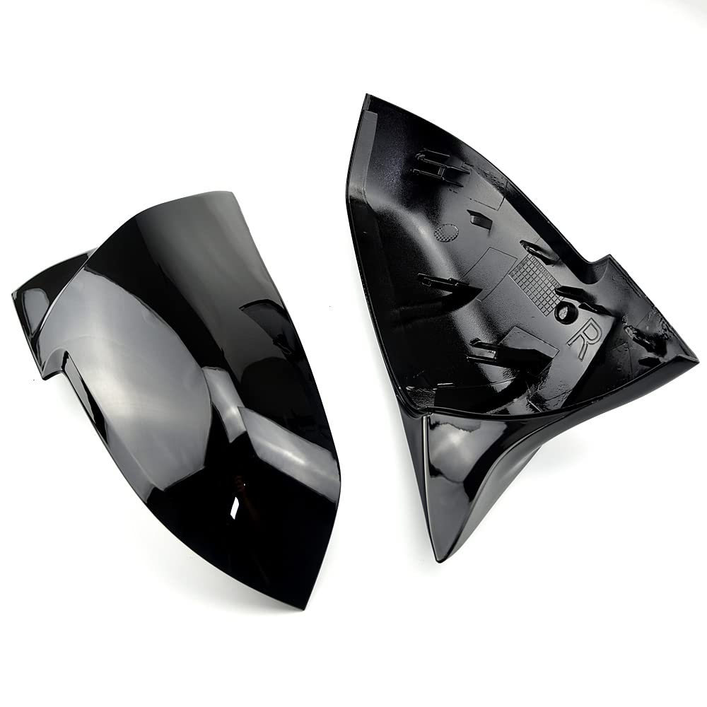 Compatible avec B-MW série 1 2 3 4 F20 F21 F22 F30 F32 F36 X1 F87 M3 i3 couvercle de rétroviseur aile latérale rétroviseur couvercle de boîtier noir brillant