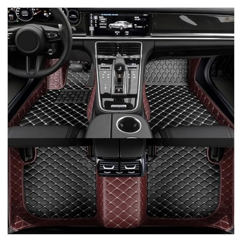 Tapis de sol voiture étanche et anti-saleté en cuir pour Highlander 7 places