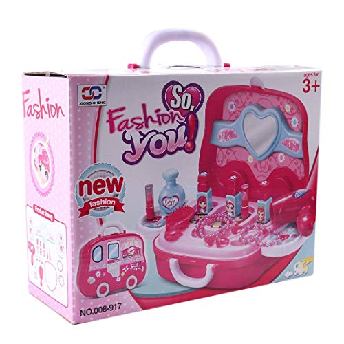 Image of Magicwand ABS Plastic Pretend Play Carry Along Beauty Make-Up Vanity Box Case【Made in India】【Multi-Colored】【2 Yrs & Up】【Pack of 1】