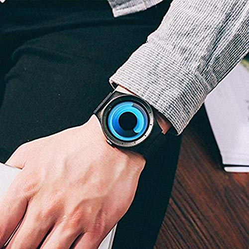 Image of VILAM Analog Unisex Watch (Blue Dial Black Colored Strap)