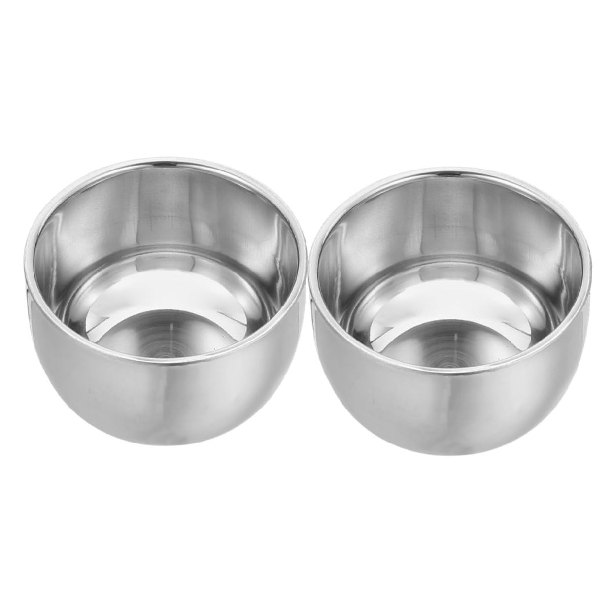 HAPINARY 2pcs Shaving Foam Bowl Stainless Steel 304 Double Layer Shave Cream Cup for Men Heat Insulation 200ml Shaving Accessories