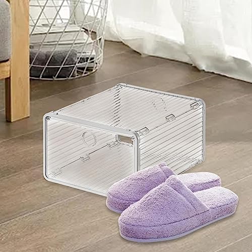 Boîte de rangement pour chaussures enfant transparent multifonction blanche