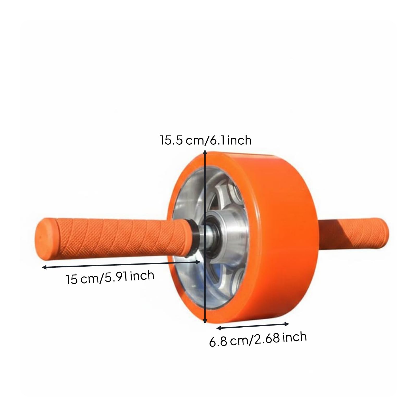 Gralara Ruota Addominale Fitness Ruota Allenamento Addominali Rullo Core Attrezzo Palestra Materiale PU E Lega di Alluminio con Doppio Cuscinetto per