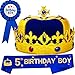 5th Birthday Hat for Boys,5th Birthday Gifts for Boys,5th Birthday King,5 Birthday Crown Boy,5 Birthday Boy Sash,5th Birthday Decoration for Boys,5 Year Old Boys Birthday,Happy 5th Birthday Boy