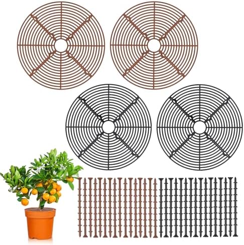 Wyvexa 4 Stück Blumentopfgitter, 30cm Blumentopf Abdeckung Indoor