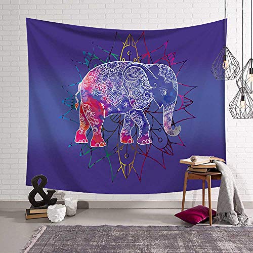 N / A Tapiz Colgante de Pared poliéster Mandala Indio patrón Manta Colcha Nueva impresión Animal Arte étnico Manta decoración del hogar Tapiz de Fondo Tela Tela Decorativa A17 150x200cm