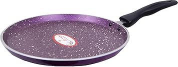 Merchy Aluminium Non Stick 3 Layer Granite Coating with Metallic Tawa, 0.8L (Purple)